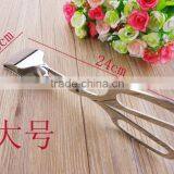OEM Logo Cooking Tools Utensils 10inch Stainless Steel Kitchen Scissor Tongs , Bbq Scissor Tongs thumbnail-3