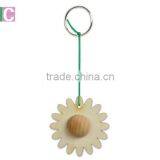 Cheap Flower Sharped Wooden Key Chains thumbnail-2