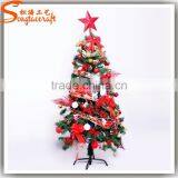 Artificial Plastic Mini Led Fiber Optic Pvc Christmas Tree Ornament for Home Decoration Lighted Pine Needle Trees Festival thumbnail-4