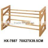 2 Tiers Bamboo Shoes Rack Stand thumbnail-1