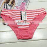 Front Cute Strie Printing Sexy Lingerie Cotton Underwear Stock Wholesale Women Panty thumbnail-5