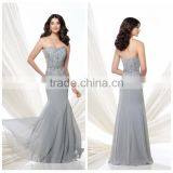 New Style Plain Chiffon Long Mermaid Sexy Backless Prom Dress thumbnail-1