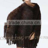 CX-B-M-10E Large Knit Mink Pullover Shawl thumbnail-5