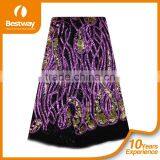 Bestwaytex FL0049 In Royal Blue Color French Cord Lace Silk Chiffon Fabric With Shiny Sequins thumbnail-4