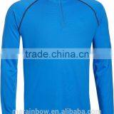 Dri-Fit Performance Raglan Long Sleeve T Shirt Jacket Top Quarter Zipper Pullover Jacket Black Plain Sports Top thumbnail-5