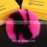 Fox Fur Ball Bag Pendant Letter Ball Keychain 14-15CM Big Ball Fashion Accessory thumbnail-1