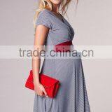 High Quality Maternity Clothes Short Sleeve Breathable Summer Plu Size Casual Tunic Maternity Dress thumbnail-3