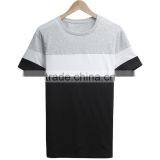 Hot Sale Oversized Promotion Stripe Soft Cotton Plain Man Custom Tshirt thumbnail-4
