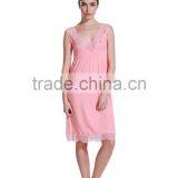 High Quality Deep V Seamless Sexy Lace Dress for Women thumbnail-1