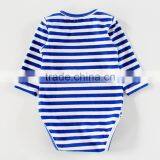 ShiJ 32S 180g Combed Cotton Indiana Striped Long Sleeve Baby Clothes Romper thumbnail-3