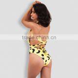 Runwaylover 060 Europe Style 2017 Ladies Fashion Halter Printed Bodysuits thumbnail-3