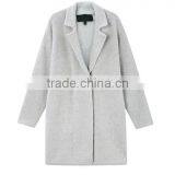 2018 Latest Fashion Lapel Collar Button Down Woolen Cardigan for Woman thumbnail-2