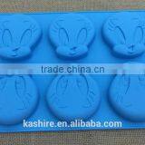 High Quantity Eco-friendly Safty 6pcs Donald Duck Shape Silicone Chocolate Mould,soap Mold,diy Cake Mould thumbnail-2