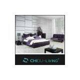 Purple Leather Bed, Purple Bedroom Furniture, Girls Leather Bed thumbnail-1