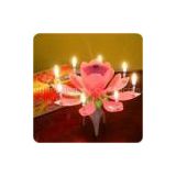Lotus Music Candle for Birthday
