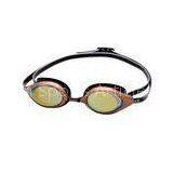 PC Lens Custom Swimming Goggles , UV Protection Mirrored Prescription Swim Goggles