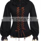 Steampunk Women's Standing Collar Longsleeve Blouse RQBL thumbnail-1