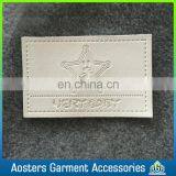 Hand Made Custom Hot Pressing Jeans Leather Label Design White Leather Label thumbnail-3