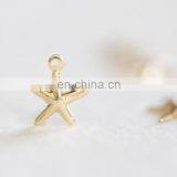 Wholesale Gold Plated 10 x 8mm Sea Life Starfish Charms for DIY thumbnail-1