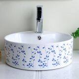 Good Sale Simple Design Ceramic Manufacturer Chaozhou Luxury High Quality Table Top Mounted Round Hand One Hole Basin
