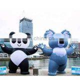 Outdoor Inflatable Panda Model With LED Light , Inflatable Panda Cartoon Character For Attracting People ,Advertising thumbnail-2
