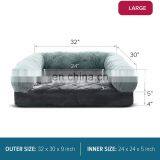 Orthopedic Memory Foam Dog Bed Luxurious Velvet Faux Fur Pillow Modern Waterproof Dog Pet Bed thumbnail-4