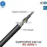 Multi-core 0.6/1kV Copper Conductor PVC Insulated PVC Sheathed NYY Control Cable thumbnail-2