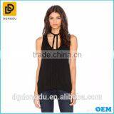 New Women Tops Neck With Tie Fashion Vest thumbnail-3