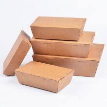 Disposable Take Away Kraft Paper Packaging Food Boxes For Restaurant thumbnail-4