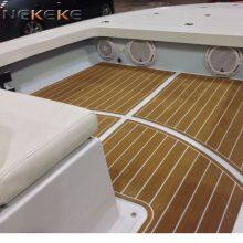 Hot Sell NEKEKE Light Brown and White Lines Mat Form China Synthetic Teak Deck Flooring thumbnail-3