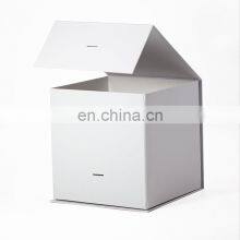 Foldable White Custom Ribbon Design Logo Printing Cube Magnetic Gift Box Wholesale thumbnail-4