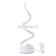 Spiral LED Table Lamp Acrylic Iron Curved Bedroom Living Room Bedside Modern LED Spiral Table Lighting thumbnail-4