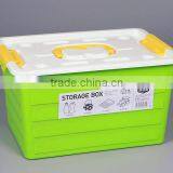 Multi Function Colored Plastic Storage Box With Handle thumbnail-4
