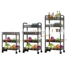 Home Accessories Kitchen Storage Organizer With Wheels 3 Tier Bathroom Kitchen Storage Organizer Trolley