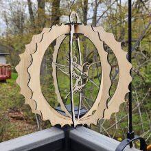 Wooden Hummingbird Windmill Pendant thumbnail-4