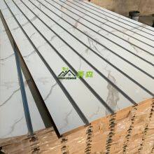 Cabinet Wood Faced UV Raw Laminated Veneer Slot Slotted Waterproof Moisture Resistant Glossy Fancy Fiberboard Plain Melamine MDF thumbnail-5