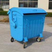 European Standard 1100-liter Galvanized Sheet Trash Can Trade Export-type Metal Trash Can thumbnail-3