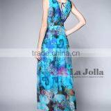 2016 Spring and Summer New Design Women Maxi Dress Beach Dress Ladies Chiffon Dress thumbnail-3