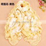 Hot Selling Korea Popular Elegant Flower Embroidery Cotton Pashmina Scarf thumbnail-6