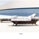 2014 Latest Design Rattan Outdoor Furniture Sun Bath Lounge Bed for Foshan Guangdong Quality Choice thumbnail-3