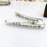 OEM Personalized Charms "Not All Who Wander Are Lost" Silver Charms