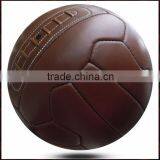 18 Panels Brown Retro Unique Leather Hand Sewn Soccer Ball thumbnail-2