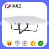 CJ0181 Black Titanize Stainless Leg White Glossy Piano Paint Coffee Table