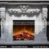High Quality Cheap Marble Flower Contemporary Fireplace Mantels thumbnail-1