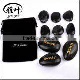 Wholesale Black Polished River Stones Massager Stones
