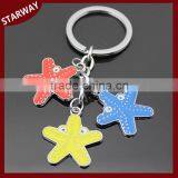 NEW Arrival Fashion Cute Starfish Promotional Metal Keychain/ thumbnail-1