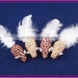 2013 Rope Mice With Feather Tail Cat Toy thumbnail-1