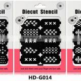 Reusable Stampling Tool Nail Art Stencil Stickers HD 18styles Nail Hollow Stickers