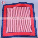 Striped Fahsion Printed Square Scarf Stain Square Scarfs 40%Cotton 60% Polyester 60*60 Scarves Shawls thumbnail-1