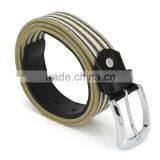 Men Pin Buckle Elastic Canvas Belt Minimalist Fashion Hit Color Knit Belt thumbnail-2
